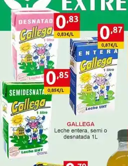 Supermercados Extremadura GALLEGA Leche entera, semi o desnatada oferta