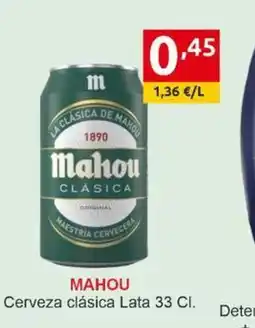 Supermercados Extremadura MAHOU Cerveza clásica Lata oferta
