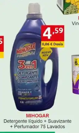 Supermercados Extremadura MIHOGAR Cerveza clásica Lata 33 Cl. Detergente líquido + Suavizante oferta
