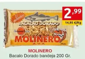 Supermercados Extremadura MOLINERO Bacalo Dorado bandeja oferta