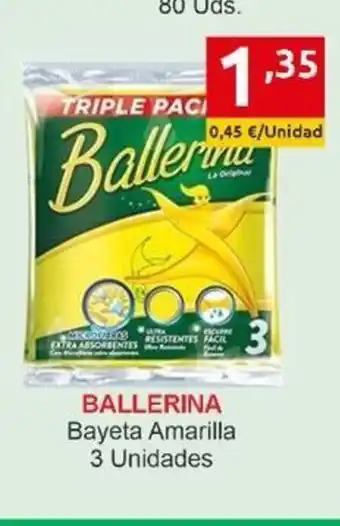 Supermercados Extremadura BALLERINA Bayeta Amarilla 3 Unidades oferta
