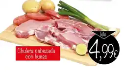 Supermercados Piedra Chuleta cabezada con hueso oferta