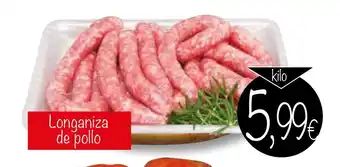 Supermercados Piedra Longaniza de pollo oferta