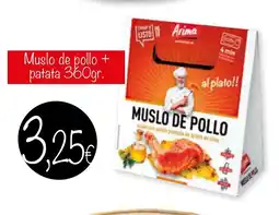 Supermercados Piedra Muslo de pollo + patata oferta