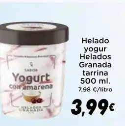 Supermercados Piedra Helado yogur Helados Granada tarrina oferta