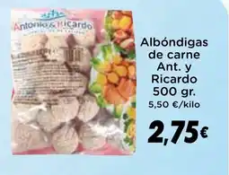Supermercados Piedra RICARDO Albóndigas de carne Ant. y oferta
