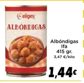 Supermercados Piedra Albóndigas oferta