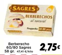 Supermercados Piedra SAGRES Berberecho oferta