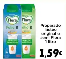 Supermercados Piedra FLORA Preparado lácteo original o semi oferta