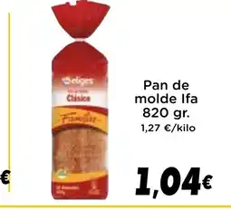 Supermercados Piedra Pan de molde oferta