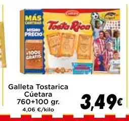 Supermercados Piedra CUETARA Galleta Tostarica oferta