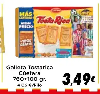 Supermercados Piedra CUETARA Galleta Tostarica oferta