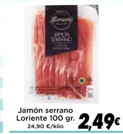 Supermercados Piedra LORIENTE Jamón serrano oferta