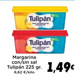 Supermercados Piedra TULIPAN Margarina con/sin sal oferta