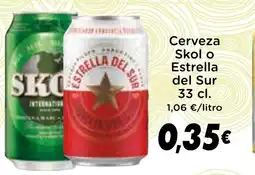 Supermercados Piedra SKOL O ESTRELLA DEl SUR Crveza oferta