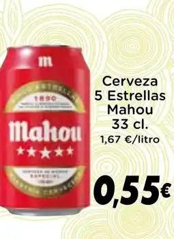 Supermercados Piedra 5 ESTRELLAS MAHOU Cerveza oferta