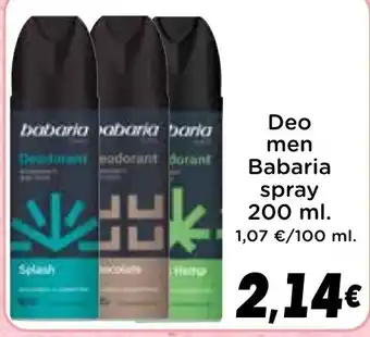 Supermercados Piedra BABARIA Deo men spray oferta
