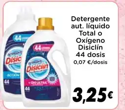 Supermercados Piedra DISICLIN Detergente aut. líquido Total o Oxígeno oferta