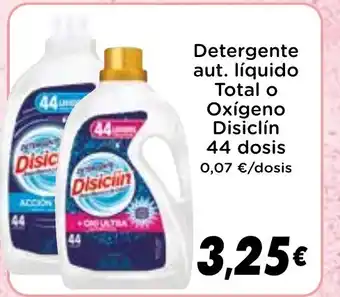 Supermercados Piedra DISICLIN Detergente aut. líquido Total o Oxígeno oferta