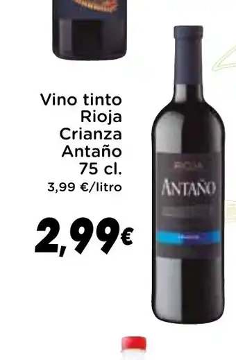 Supermercados Piedra Vino tinto Rioja Crianza Antaño oferta