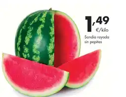 Supermercados Lupa Sandía rayada sin pepitas oferta