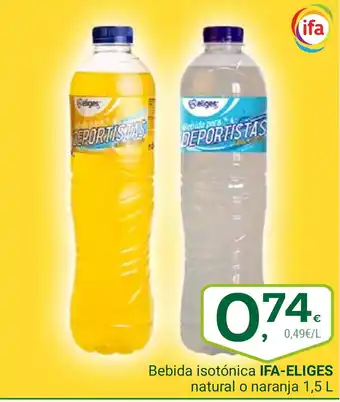 Supermercados Dani IFA ELIGES Bebida isotónica natural o naranja oferta