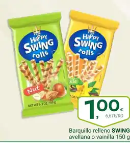 Supermercados Dani SWING Barquillo relleno avellana o vainilla oferta