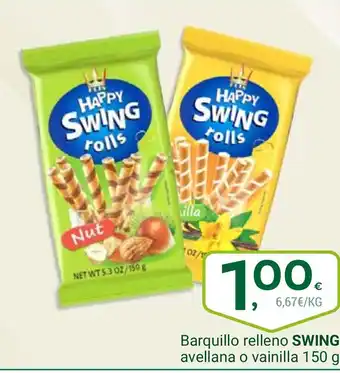 Supermercados Dani SWING Barquillo relleno avellana o vainilla oferta