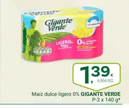 Supermercados Dani GIGANTE VERDE Maíz dulce ligero 0% oferta