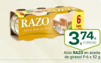 Supermercados Dani RAZO Atún en aceite de girasol oferta