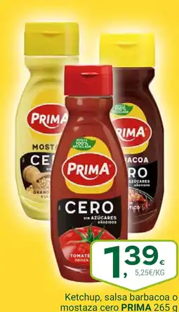 Supermercados Dani PRIMA Ketchup, salsa barbacoa o mostaza cero oferta