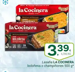 Supermercados Dani LA COCINERA Lasaña boloñesa o champiñones oferta