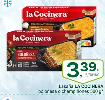Supermercados Dani LA COCINERA Lasaña boloñesa o champiñones oferta