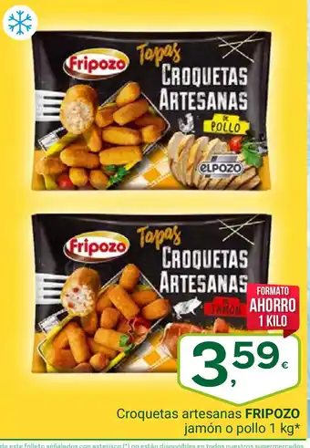 Supermercados Dani FRIPOZO Croquetas artesanas jamón o pollo oferta