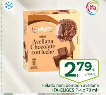 Supermercados Dani IFA-ELIGES Helado mini bombón avellana oferta