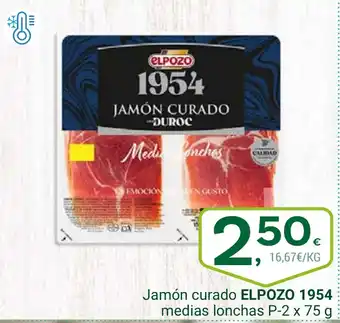 Supermercados Dani ELPOZO 1954 Jamón curado medias lonchas oferta