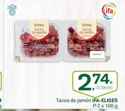 Supermercados Dani IFA ELIGES Tacos de jamón oferta