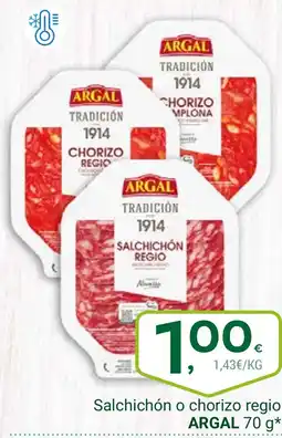 Supermercados Dani ARGAL Salchichón o chorizo regio oferta
