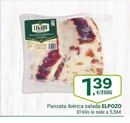 Supermercados Dani ELPOZO Panceta ibérica salada oferta
