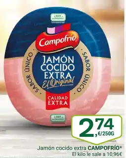 Supermercados Dani CAMPOFRÍO Jamón cocido extra oferta