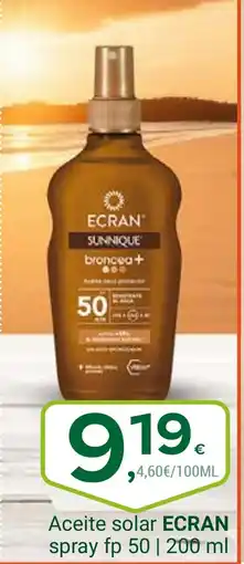 Supermercados Dani ECRAN Aceite solar fp 50 oferta