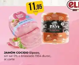 SPAR ELPOZO Jamón cocido sin sal 0% o braseado 1954 duroc oferta