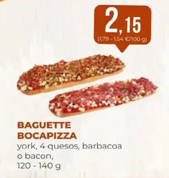 SPAR Baguette bocapizza york, 4 quesos, barbacoa o bacon oferta