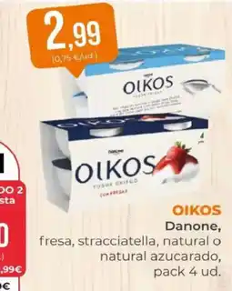 SPAR OIKOS Danone fresa stracciatella natural o natural azucarado oferta