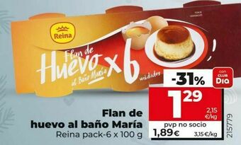 Dia Flan de huevo reina oferta