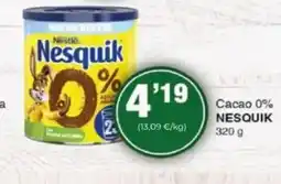 SPAR NESQUIK Cacao 0% oferta