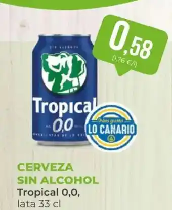 SPAR TROPICAL 0,0 Cerveza sin alcohol oferta