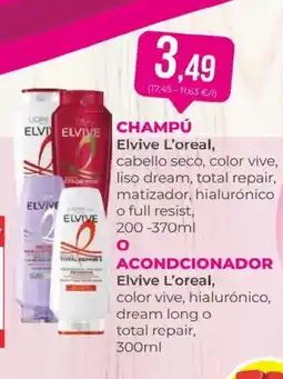 SPAR ELVIVE L'OREAL Champu oferta