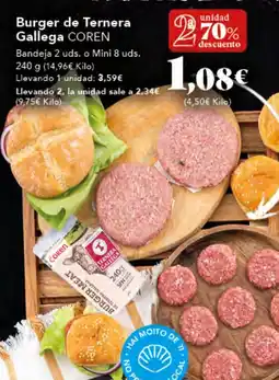 Gadis COREN Burger de Ternera Gallega oferta