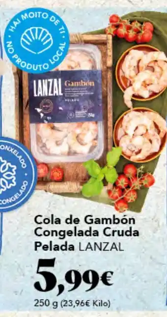 Gadis LANZAL Cola de Gambón Congelada Cruda Pelada oferta
